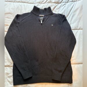 Calvin Klein Jeans Men's Black Zip-Up Sweater Size XL